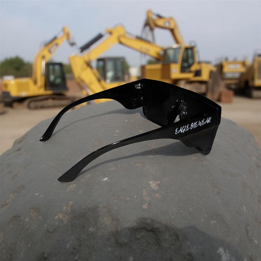 BLACK EAGLES V2 METALLIC BLACK PC LENS SAFETY GLASSES